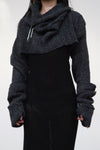 Marc Le Bihan Shoulder Sweater 2733 France Handmade MLB-2733-HUI GREY